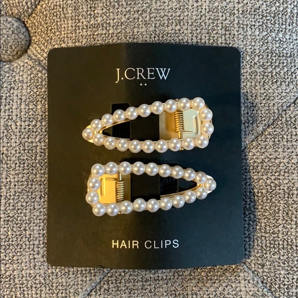 J. Crew Accessories - Pearl hair clips